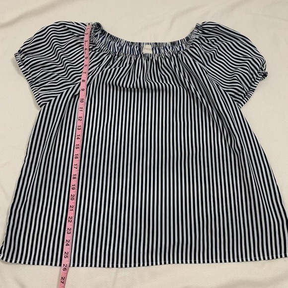 Chico's Veritcal Striped Blouse Top - Picture 6 of 12